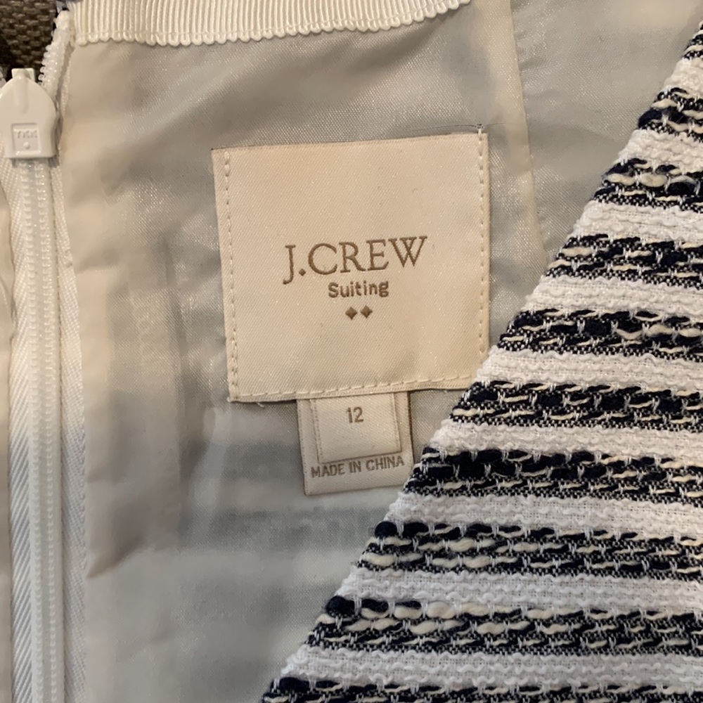 J Crew Stripe Tweed Dress - Picture 2 of 6